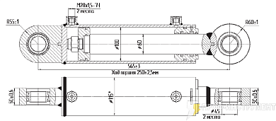 Гидроцилиндр МС100/60х250-3(4).11