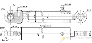 Гидроцилиндр МС110/56х800-3(4).11(1200)