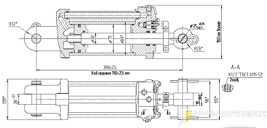 Гидроцилиндр С75/30х110-3.42 (Ц75х110-3)