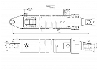 Гидроцилиндр ЦГ-63.50х1680.01