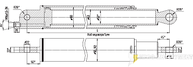 Гидроцилиндр плунжерный МРС63х300-3.22(600)