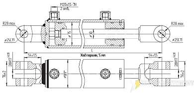 Гидроцилиндр МС75/30х110-3(4).44(425)