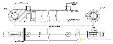 Гидроцилиндр МС80/56х700-3(4).11(1100)