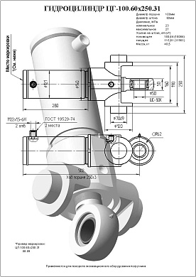 Гидроцилиндр ЦГ-100.60х250.31