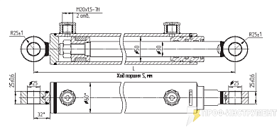 Гидроцилиндр МЦ50/30х400-3(4).22(635)