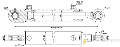 Гидроцилиндр МС80/50х700-3(4).11(1100)
