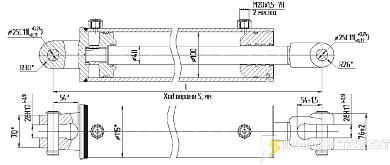 Гидроцилиндр МС100/40х250-3(4).44(565)