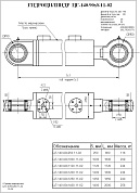 Гидроцилиндр ЦГ-140.90х1400.11-02