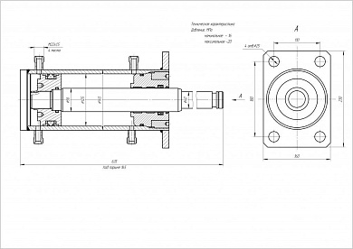 Гидроцилиндр ЦГ-125.56х165.65