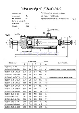 Гидроцилиндр КГЦ 237А-05.80-50-360
