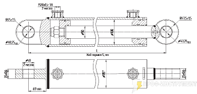 Гидроцилиндр МС100/50х200-3(4).22(500)
